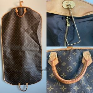 SOLD// Louis Vuitton Monogram Garment Bag Suit Bag BA4170 Made in France, Hook,